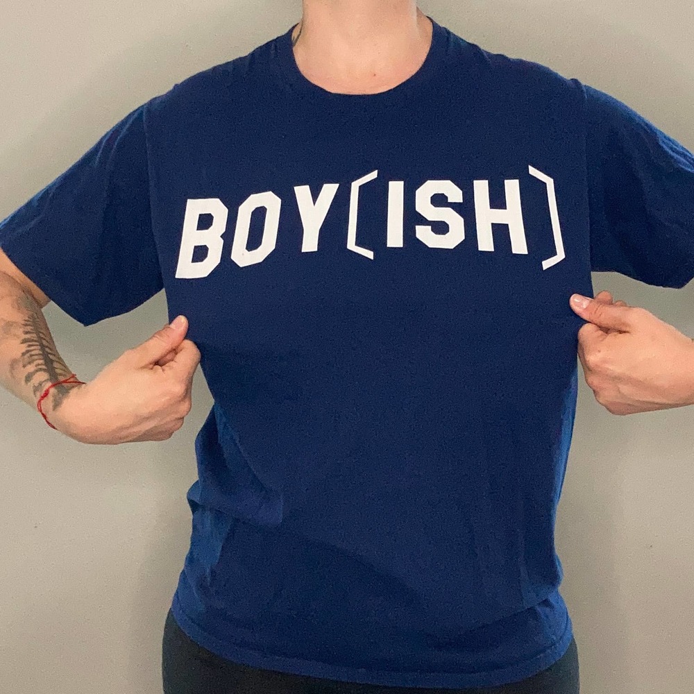 Boy[ish] blue tshirt